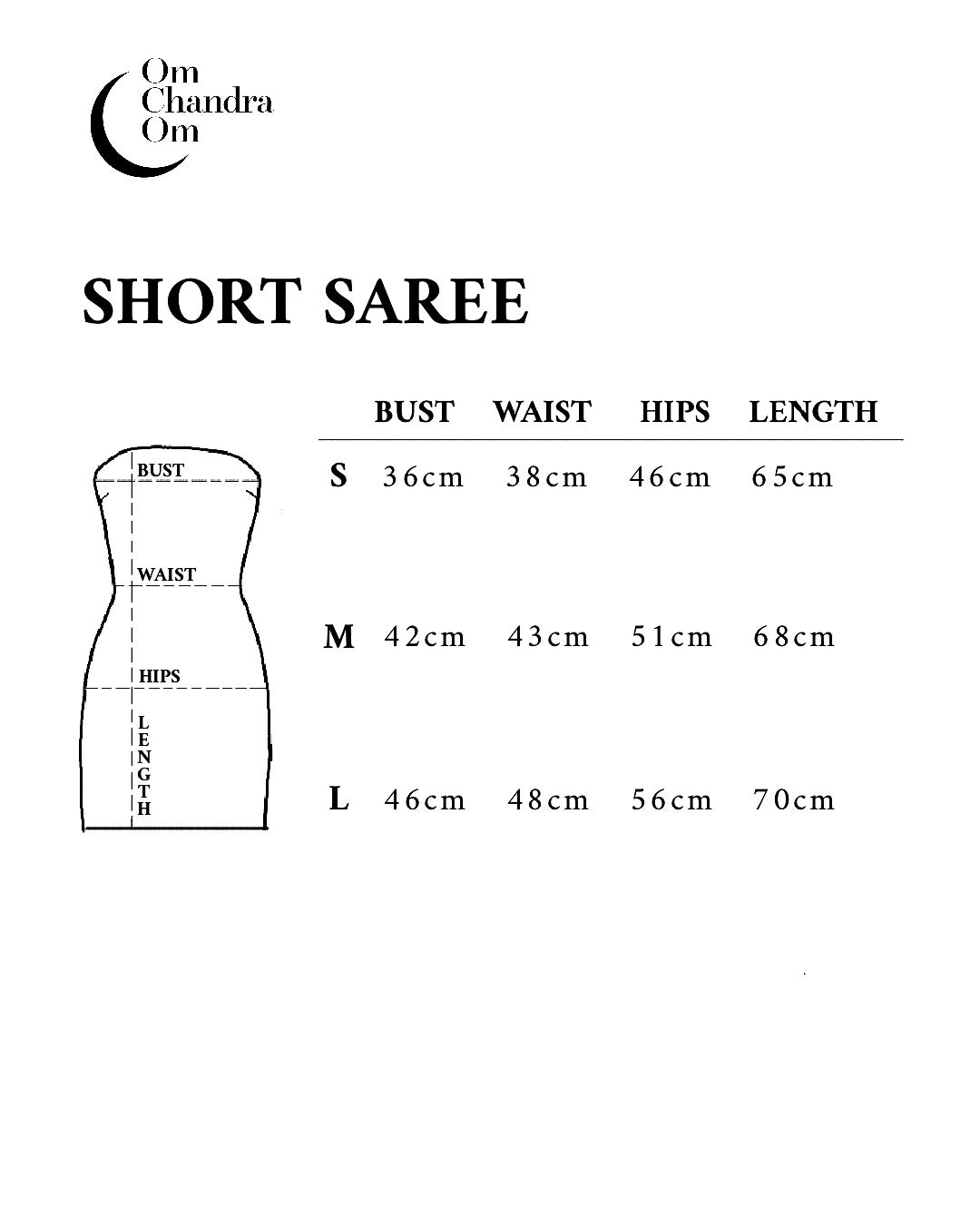 Black Short Saree